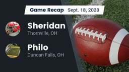 Recap: Sheridan  vs. Philo  2020