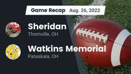 Recap: Sheridan  vs. Watkins Memorial  2022