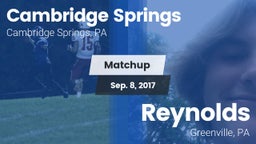 Matchup: Cambridge Springs vs. Reynolds  2017