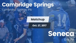 Matchup: Cambridge Springs vs. Seneca  2017