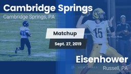 Matchup: Cambridge Springs vs. Eisenhower  2019