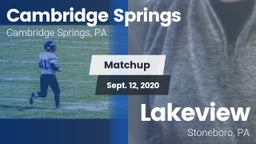Matchup: Cambridge Springs vs. Lakeview  2020
