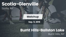 Matchup: Scotia-Glenville vs. Burnt Hills-Ballston Lake  2016