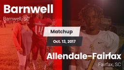 Matchup: Barnwell vs. Allendale-Fairfax  2017