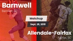 Matchup: Barnwell vs. Allendale-Fairfax  2018