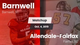 Matchup: Barnwell vs. Allendale-Fairfax  2019