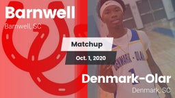 Matchup: Barnwell vs. Denmark-Olar  2020