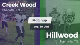 Matchup: Creek Wood vs. Hillwood  2016