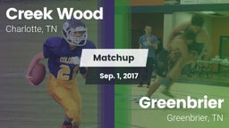 Matchup: Creek Wood vs. Greenbrier  2017