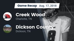 Recap: Creek Wood  vs. Dickson County  2018