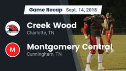 Recap: Creek Wood  vs. Montgomery Central  2018