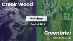 Matchup: Creek Wood vs. Greenbrier  2019