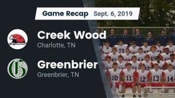 Recap: Creek Wood  vs. Greenbrier  2019