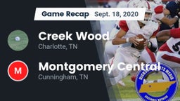 Recap: Creek Wood  vs. Montgomery Central  2020