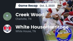 Recap: Creek Wood  vs. White House-Heritage  2020