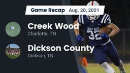 Recap: Creek Wood  vs. Dickson County  2021