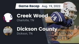 Recap: Creek Wood  vs. Dickson County  2022