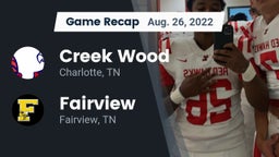 Recap: Creek Wood  vs. Fairview  2022