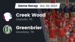 Recap: Creek Wood  vs. Greenbrier  2023