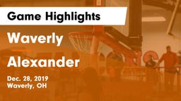 Waverly  vs Alexander  Game Highlights - Dec. 28, 2019