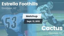 Matchup: Estrella Foothills vs. Cactus  2019