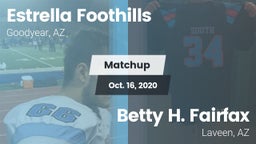 Matchup: Estrella Foothills vs. Betty H. Fairfax 2020