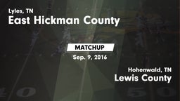 Matchup: East Hickman County vs. Lewis County  2016