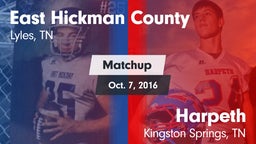 Matchup: East Hickman County vs. Harpeth  2016