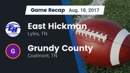 Recap: East Hickman  vs. Grundy County  2017