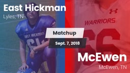 Matchup: East Hickman High vs. McEwen  2018