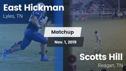 Matchup: East Hickman High vs. Scotts Hill  2019