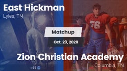 Matchup: East Hickman High vs. Zion Christian Academy  2020