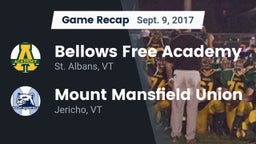 Recap: Bellows Free Academy  vs. Mount Mansfield Union  2017