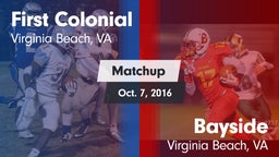 Matchup: First Colonial vs. Bayside  2016