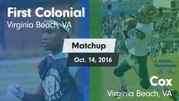 Matchup: First Colonial vs. Cox  2016