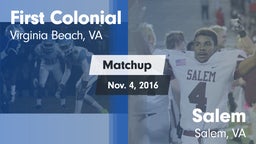 Matchup: First Colonial vs. Salem  2016