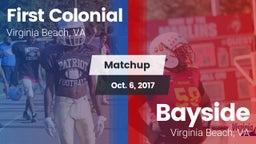 Matchup: First Colonial vs. Bayside  2017
