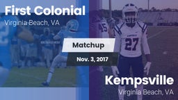 Matchup: First Colonial vs. Kempsville  2017