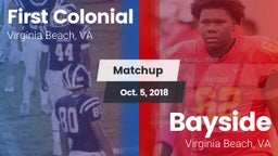 Matchup: First Colonial vs. Bayside  2018