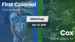 Matchup: First Colonial vs. Cox  2018