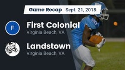 Recap: First Colonial  vs. Landstown  2018