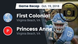 Recap: First Colonial  vs. Princess Anne  2018