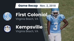 Recap: First Colonial  vs. Kempsville  2018