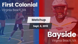 Matchup: First Colonial vs. Bayside  2019