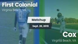 Matchup: First Colonial vs. Cox  2019