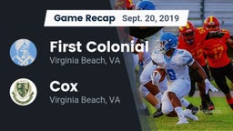 Recap: First Colonial  vs. Cox  2019