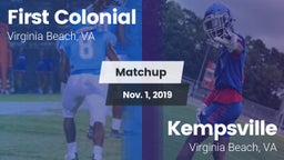Matchup: First Colonial vs. Kempsville  2019