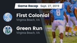 Recap: First Colonial  vs. Green Run  2019
