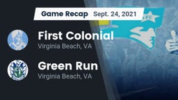 Recap: First Colonial  vs. Green Run  2021
