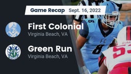 Recap: First Colonial  vs. Green Run  2022